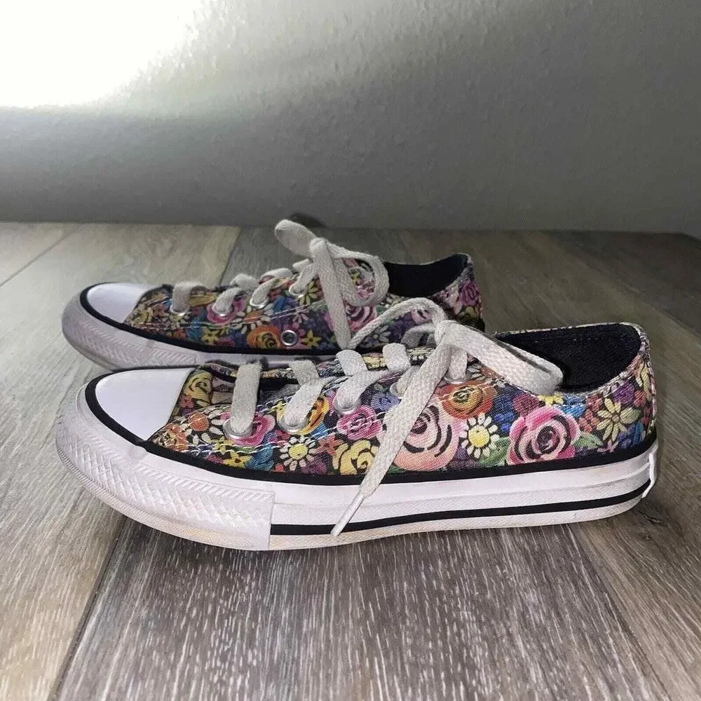 Converse CT All Star 371302F Floral Casual Sneaker Shoes Kids Youth US Size 12